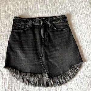 Jeans skirt color black/gray brand free people